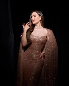 Zahraa Sami Instagram - Let your light shine ⭐️ Final episode of yooz talent .. شنو رايكم بجمال آخر خلقة من يوز تالنت حشتاقلكم🤍.. My Look in Details: •Stylist: @elimchantaf •Total Look: @fawzihaddadofficial •Jewelry: @zoughaibandco | @zoughaibandco.iq | @christinezoughaib •Mua: @mhmdghaith1 •Hair: @amjad_hairstyle1 •The amazing photographer! : @ali.macro @mbciraqtv @asiacellconnect @yooz.iq @awsstudiosofficial