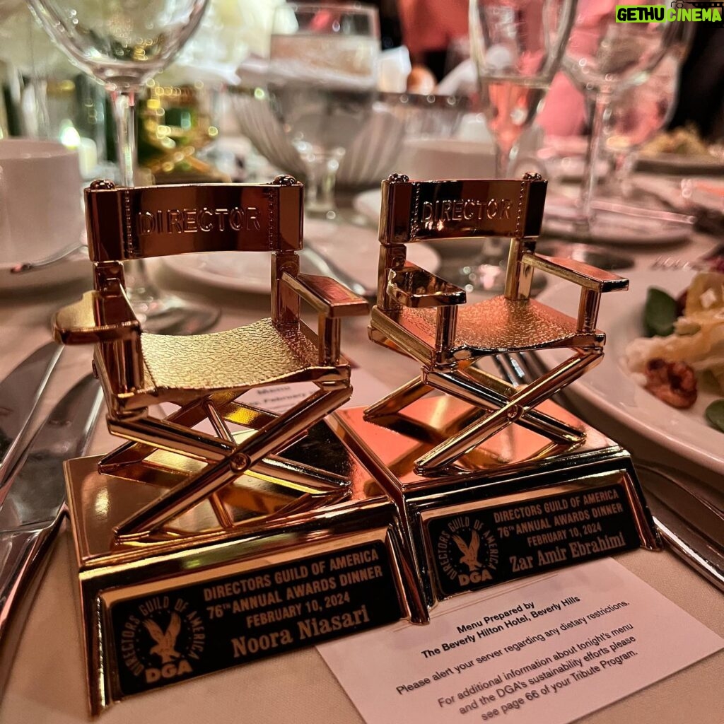 Zar Amir Ebrahimi Instagram - Director Noora Niasari and Actress Zar Amir Ebrahimi at the 75th DGA Awards for SHAYDA 💕 #Shaydafilm #zaramirebrahimi #NooraNiasari @zaramirebrahimi @sonyclassics @directorsguild 📷 @gettyimages