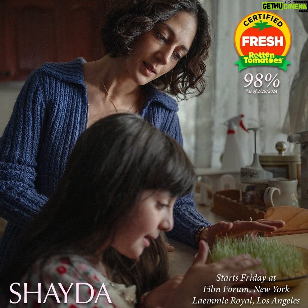Zar Amir Ebrahimi Instagram - #ShaydaFilm is Certified Fresh at 98% 🍅 Opens this Friday in New York & Los Angeles. Coming soon to a theater near you. Tickets.ShaydaMovie.com