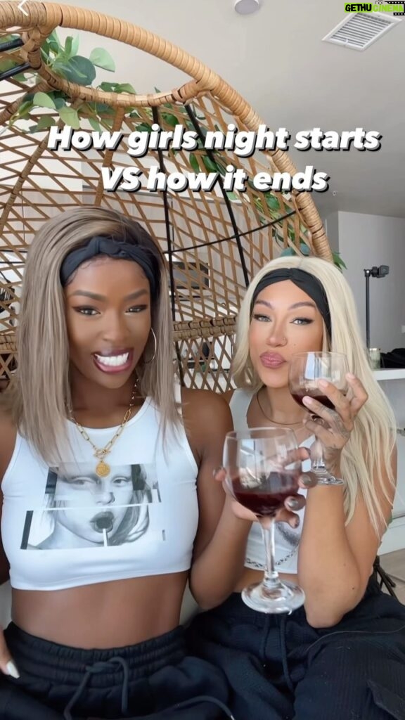 Zashia Monique Santiago Instagram - Going into the weekend like 🍷💁🏾‍♀️ Tag that girl friend 🤣🤪