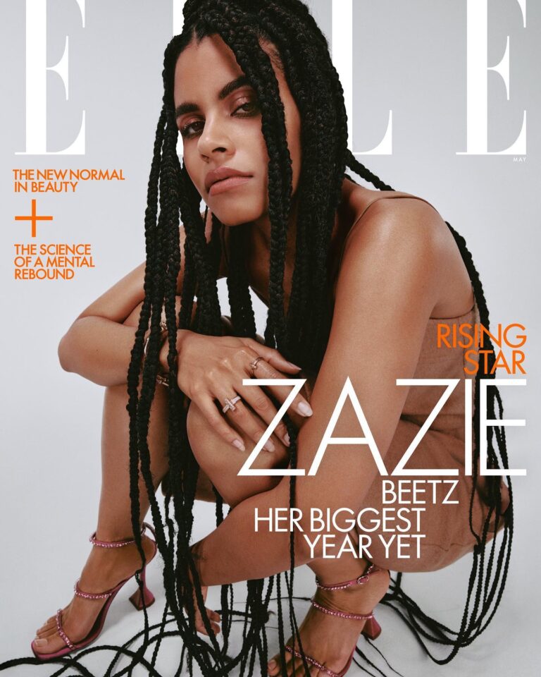 Zazie Beetz Instagram - 🪲My first US print cover🦇 Thank you @elleusa and @ninagarcia for inviting me to play dress up with you. The mood board was old Hollywood glam, and then we veered toward full witch because that is the natural order of things 🧙🏾‍♀️ The vibe is only available with my dreamy team... @lacyredway with hair @tyronmachhausen with makeup @shibonleigh with styling @adrienneraquel snapping photos Issue is out now! Also, I’m sharing this month with chess prodigy @anyataylorjoy and the musical @oliviarodrigo 💚 So go take a sneaky little peek at their stories as well. May the vibe be with you. Ciao!!