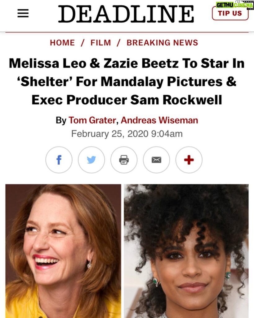 Zazie Beetz Instagram - We’re making a movie!!! So proud and honored to be a part of Shelter (that I’m also helping produce!!) with such a talented and hardworking group of people. @davidrysdahl wrote the script and will be starring in it- and I really, really couldn’t be more proud of his tenaciousness, talent, creativity, and ability to bring everyone together 🖤 so looking forward to sharing this story with the world! @jennysuegerber @jasonmichaelberman @halafinley @markbergernyc @datariturner @bp_films_ @_willraynor91