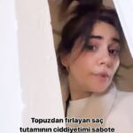 Zeynep Çamcı Instagram - Topuzdan firlayan saçın ciddiyeti sabote edişi=Some hair problems📿🌹