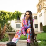 Zhavia Ward Instagram - Suited ⬆️💗💛💚💜Photo by @archivalgrams makeup @zo.glamz