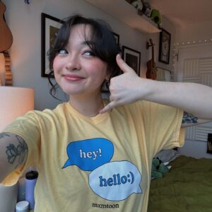 mxmtoon Instagram - feeling: extremely cozy right now in mxmerch!! head to the merch store for up to 40% off if you like 👯‍♀️ thank u guys teehee