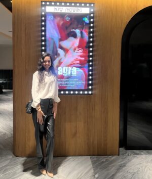 Aanchal Goswami Instagram - Big screen Big Dreams ⭐️ 
About last night at the private screening of ‘AGRA’ ❤️ A Big thank you 🫶✨ you all made it so special with your presence ✨ 

@yoodleefilms 
@kanubehl