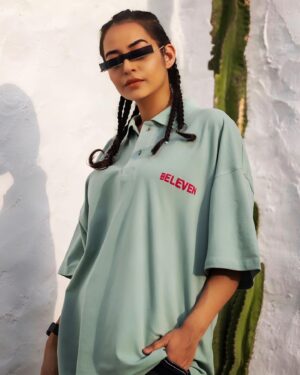 Aanchal Goswami Instagram - Hey I will listen I won’t judge 🥂
Wearing @3eleven.in Drop shoulder polo t-shirt 
Go check out 👆 
#3eleven #streetwear