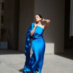 Aastha Sharma Instagram - Beaut 💙💙💙 @malavikamohanan_ for an event in Dress - @deme_love_ Jewellery - @mozaati Shoes - @aands_official @ascend.rohank Styled by @wardrobist with @reannmoradian Hair @the.mad.hair.scientist Make up @stacey.cardoz