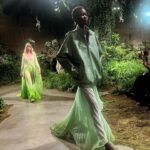 Abbey Lee Instagram - 💛 @gucci 💛 @sabatods 💛👏🏼👏🏼 LIKE LITTLE NYMPH GUCCI ANGELS WALKING THROUGH A SECRET GARDEN 💛🧚🏼‍♂️👏🏼💛 #guccicruise25 💛💛 💛 💛 💛 Glam 💛 Make up - @monaleannemakeup 💛 Hair - @alipirzadeh 💛 Hair colour - @karlycerrone 💛