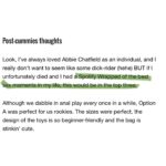 Abbie Chatfield Instagram - FIRST SIGHTING OF A BIONIC PEEN!!!!!!! Tysm to this incredible and VERY descriptive review of Option A from @pedestriantv Here are a few of my fave quotes xx