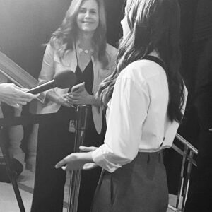 Abby Ryder Fortson Instagram - MY MOM!!! I couldn’t have done any of this at @cinemacon without my mom right by my side!!!! @christielynnsmith ❤️❤️❤️
.
 @lionsgate @margaretmovie 
.
.
Shout outs!!!
Stylist @taraswennen 
Glam @natasharg 
Incredible suit  @thombrowne ❤️
Boots @docmartensshoes 
Photographer @kevinfrazier first picture of me and my mom and the best host ever!! @entertainmenttonight @bentrivett cute Polaroid!
Pants @rouje 
Shirt @mantu_castor 
Shoes @andotherstories 
Jewelry @castjewelry 
Jacket @dolcegabbana 
.
@christielynnsmith 
Dress @eileenfisherny 
Jewelry @hannahkjewelry 
Shoes @aglshoes
Jumpsuit @madewell 
Blazer @dkny