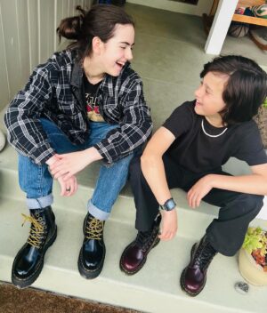 Abby Ryder Fortson Instagram - THANK YOU 😆 @drmartensofficial @drmartensusa You made our day! @abbyryderfortson @joshuataylorfortson @docmartensshoes