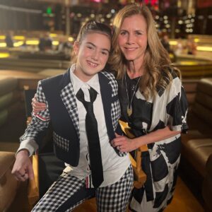 Abby Ryder Fortson Instagram - MY MOM!!! I couldn’t have done any of this at @cinemacon without my mom right by my side!!!! @christielynnsmith ❤️❤️❤️
.
 @lionsgate @margaretmovie 
.
.
Shout outs!!!
Stylist @taraswennen 
Glam @natasharg 
Incredible suit  @thombrowne ❤️
Boots @docmartensshoes 
Photographer @kevinfrazier first picture of me and my mom and the best host ever!! @entertainmenttonight @bentrivett cute Polaroid!
Pants @rouje 
Shirt @mantu_castor 
Shoes @andotherstories 
Jewelry @castjewelry 
Jacket @dolcegabbana 
.
@christielynnsmith 
Dress @eileenfisherny 
Jewelry @hannahkjewelry 
Shoes @aglshoes
Jumpsuit @madewell 
Blazer @dkny