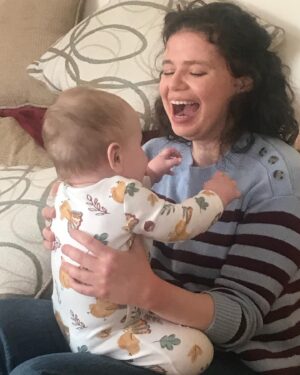Abby Wilde Instagram - Happy Thanksgiving from me and my delightfully adorable nephew — whose face is hidden to protect you from his dazzling cuteness. Swipe to observe his delicate and advanced communication skills. 

#LookAtThisBaby