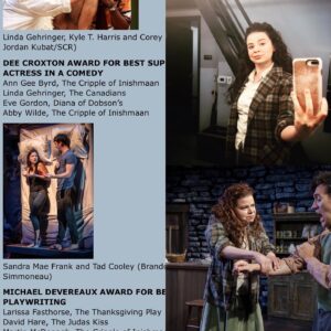 Abby Wilde Instagram - Well, this is cool: I’ve been nominated for Best Supporting Actress in a Comedy in the 34th Annual Robby Awards for last years performance in THE CRIPPLE OF INISHMAAN at @antaeustheatre! Finally: someone thinks I’m funny.