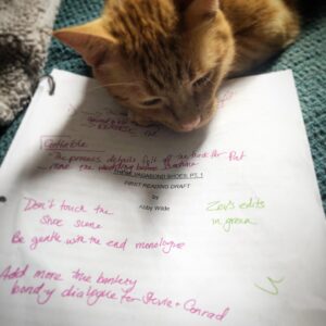 Abby Wilde Instagram - Spending the day doing last polish edits ahead of recording later this month with @patdwyer4 and @hurwichcraft. I am already so freaking pumped. #audiodrama #podernfamily