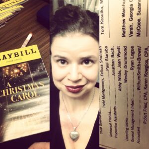 Abby Wilde Instagram - Baby’s first Broadway Playbill. Happy Opening, @xmascarolbway!