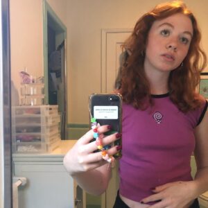 Abby Donnelly Instagram - feeling fabulous in lily’s bathroom