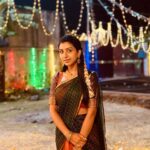 Abeneya Nethran Instagram - 💚🧡 Pc- @tejavenkateshoffl kaa 🫂 @preethii.b.krishnan 🤌🏻🫂 #love #saree #abeneya #kanaakaanumkaalangal #lalsalaam #tamil #tamilcinema