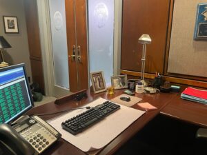Abigail Hawk Instagram - Last time sitting at this desk. Last time opening this door. Thought this was as good a time as any to share some behind the desk fun facts! Every time the camera found Baker typing here, I was typing the lyrics to ‘The First Noel.’ One time, I got all the way to ‘that was so deep…’ (unlike my “moment before” apparently). Keen observers will also notice a Nivea Men’s After Shave Balm - it has bafflingly lived on Baker’s desk since 2011. Your guess is as good as mine, but as it seemed quite happy there, I let it be for all these years. Yes, that is a photo from my actual wedding, and yes, that is a photo of me with my actual oldest son! Baker also has a penchant for nostalgia as evidenced by the BlackBerry device dating back to 1997… she’s a classic! Lastly, meet an unsung hero on the 14th floor of 1PP - the silver crab is Crabigail! #bluebloods #seriesfinale #detectivebaker