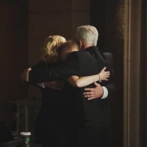 Abigail Hawk Instagram - Friends can arrive unexpectedly in our industry. Fast families get made. Set life is intense. These friendships can flourish and flounder quickly, flashes in the pan, serving their purpose in the moment. Or. Or… they can grow. They can become these gorgeous feral inexplicable funny deep-rooted things. 

I am already bereft at the thought of not seeing these two every week. I can’t define it, can’t explain it. I don’t need to. You have all witnessed the truth of our bond. We just…love each other. 

Yes, we have a Dream Team text thread. No, you will never be privy to how wildly irreverent it is. No, our fearless leader is not on it (we value our jobs!) But what I can tell you is that they are the third contacts that come up in my phone after my husband and my mom. I can also tell you our conversations are a constant source of joy. They are my protectors and the biggest pains in my ass. I would do absolutely anything for them. (And honestly, I have). We sing together. We dance together. We laugh and cry together. 

Thank you, boys. It has been the honor of my life being your den mother. (Bob will text me with a #winning meme about raccoons and Greg will correct his grammar in 3, 2, 1…)
