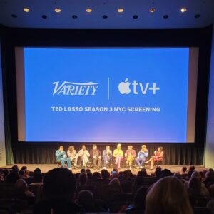 Abigail Savage Instagram - Had a great time at the #tedlasso season 3 NY Premiere last night! So many members of the cast were there for a Q&A.(and Whoopi was in the audience and Susan Sarandon...) Quite a treat! (we got there unfashionably early and had excellent seats).