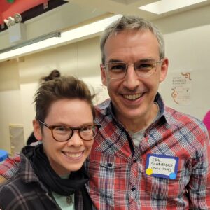 Abigail Savage Instagram - Blast from the past! Ran into an old friend from summer camp, Eric, at my daughter's school mixer this evening! Small world. Love it!