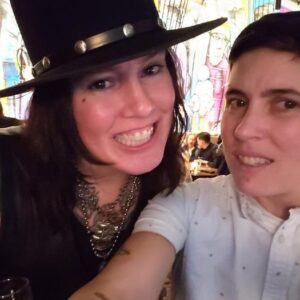 Abigail Savage Instagram - Our friend B (on the left) just got diagnosed with ovarian cancer, and as a self-employed (brilliant) hair stylist, B doesn't have the kind of financial security and robust health insurance that they deserve (that everyone in the US deserves). After a year of Covid, this is a rough rough time to get this kind of diagnosis. If you can, please donate to B's gofundme to try to get them through the next 18 weeks of chemo and to get B back on their feet. The link is in my bio. Thanks.