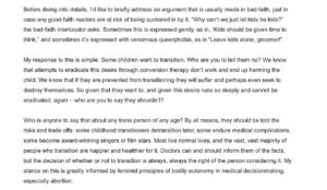 Abigail Thorn Instagram - NHS England want to ban puberty blockers for trans youth. I wrote an essay about it for TransWrites - the situation in Britain is seriously messed up right now https://transwrites.world/nhs-england-is-proposing-to-ban-puberty-blockers/?amp=1

Also, as usual I’ll delete and block anyone who thinks trans people of all ages shouldn’t be allowed full autonomy over our own transitions. It is never, ever anyone’s decision to transition but OURS. If you think cis kids should be allowed autonomy over  abortions and blood transfusions but trans kids shouldn’t be allowed to transition, then you need to fix your heart ❤️‍🩹