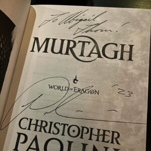 Abigail Thorn Instagram - Just met my favourite childhood author @christopher_paolini ! So many hours wiled away as a kid reading the Eragon books; can’t wait to dive into Murtagh!