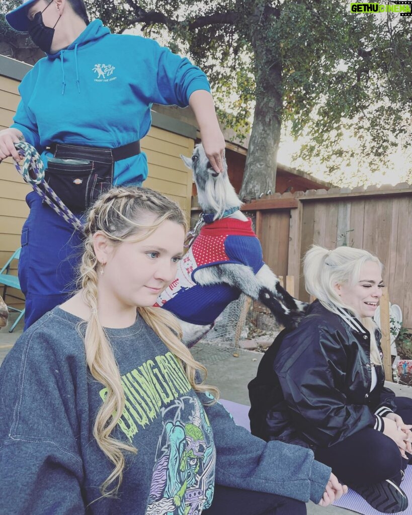 Abigail Breslin Instagram - well my life is now complete. Thank you so much @partygoatsla for making the first half of my bachelorette party incredible. (Yes, I asked for goat yoga for my bachelorette party, no I have zero shame.) Special thanks to all of my bridal party and my mama for hosting/ helping set this up. And the handlers at @partygoatsla. The biggest thanks is to Gizmo and Doc Brown (the literal G.O.A.T.S). Legit the best day 😭😭😭😭🐐🐐🐐🐐❤️❤️❤️❤️❤️❤️