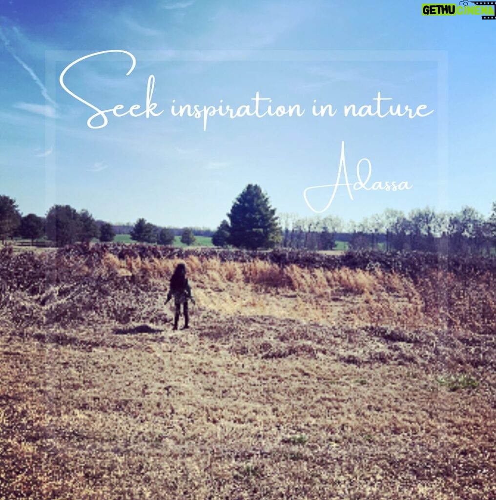Adassa Instagram - Took a walk with my kiddos during our homeschool outdoor playtime and one of my daughters asked me to take her picture. As I observed it, I was in awe of the beautiful nature all around us! Always remember to look up and look around and you will be inspired 💕 #inspiration #nature #family #outdoors #adassaofficial