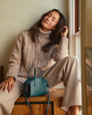 Adeline Rudolph Instagram - A day filled with laughter and joy with my new micro #LoroPianaSesiaBag 🦋
Thank you  @loropianaofficial 
#SomewhereinLoroPiana #ad