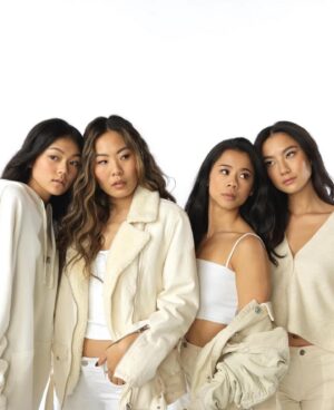 Adeline Rudolph Instagram - The truth is, I had a lot of anxiety about talking about something so personal. But on the flip side I am so lucky to have such an amazing support system. Thank you to these beautiful ladies @nicolekang @leahmlewis and @momonatamada for being such powerful idols and to @alysewhitney and @glamourmag for giving us a safe space to have our voices be heard. Link in bio for the article 🤍 
📸 @noahasanias 
💇🏻‍♀️ @nadiahoecklin 
👄 @minjee.mowat 
💃🏻 @joannakulpastylist