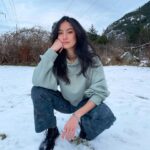 Adeline Rudolph Instagram - snowy days for a change, but missed the LA sun