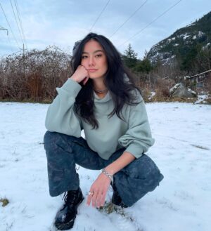 Adeline Rudolph Instagram - snowy days for a change, but missed the LA sun