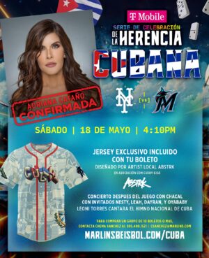 Adriana Cataño Instagram - CONFIRMADA! 🤳 @Adrianacatanoofficial 
it’s an honor celebrating you my dear friend 🏟️ You have always been a role model for all of us! 🎊🇨🇺🇺🇸@MARLINS Sábado Mayo 18! 🏟️ #CubanHeritage #Marlins #May18