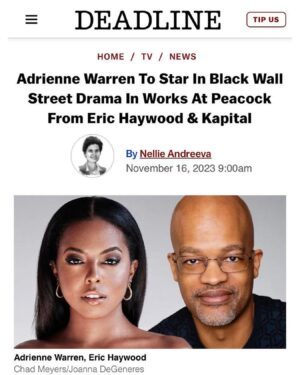 Adrienne Warren Instagram - I love historical dramas and I thought we should have our own.
In a time of historical erasure and book bans, I wanted to develop a show that centered our life, innovation, entrepreneurship, beauty, nuance, heart, and culture set in a place WE built. 
Thank you @kaplanaaron and @kapital_entertainment for your constant support.
So grateful to team up with the incredible @erichaywood, Hannibal B. Johnson Esq. of the Tulsa Community Foundation, and @peacock to bring this to life. 🙏🏾
