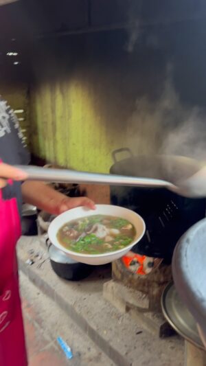 Ae Southammavong Instagram - This is my fave khao poon ever, KHAO POON NAM JEOW! Miss having lunch w dad back home in Laos 😭😭#khaopoon #innards #noodlesoup #soupseason #laofood #lao #laos #laofoodmovement #delish #slurp #southeastasian #southeastasianfood #vermicelli #vientiane #lunchwithdad