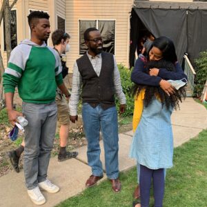 Africa Miranda Instagram - meet the Turner family of @archive81netflixtv - streaming now! 🖤 (story time/long post)

this was a surreal experience. after not being on set for 7 years (not counting commercials/hosting) - I’ve been so thankful to have an agent like Dorecia of @yjbtalent who never stopped believing in me & keeping my name in rooms when I couldn’t see myself there. 

got on my 1st flight after quarantining for almost a year & headed to Pittsburgh & I was NERVOUS ok! God always shows up in my life in ways to let me know I’m always covered - when I arrive the actor playing my husband is the ridiculously talented @charlie3stacks - and get this - we are from the same hometown, both @official_alabamastate grads, AND he’s my frat brother 🤯 thank you for being a blessing on set and off 🙏🏾

thank you to @rsonnenshine for creating this amazing project & @beccalou34 for having me as a part of such a special cast and fostering such great energy on set; as well as @haifaa.almansour 🙏🏾every crew member was kind and generous while working and creating under insane circumstances. 

mamadou is just electric and was an absolute joy. our little “brown family day” on set was one of my best memories to date. my babies @jaxonrosemoore & @traycemalachi are absolute stars! 

i could write a book but I’m just thankful & want to congratulate the entire cast & crew on a fantastic job well done. 🖤🖤🖤🖤

streaming now!!