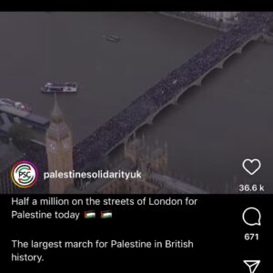 Afua Hirsch Instagram - The depths of moral bankruptcy our politicians plumb just keep deepening

Meanwhile the life affirming thing is that maybe a million people are out here standing with love 💪🏽🕊️

#ceasefirenow🇵🇸