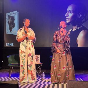 Afua Hirsch Instagram - Today is the day!

#DecolonisingMyBody is published 🚀

I honestly can’t think of a better way to bring this book into the world than with the magnificent, regal (literally) @adjoa.andoh 

Your response to the book has blown me away, thank you to everyone who came to see us at @earthackney - there were priests and priestesses, movie stars and writers, students, mothers, daughters, friends and teachers, healers and dreamers in the audience. 

My incredible editor Marianne Tatepo (the beauty in orange) who played a pivotal role in turning my internal obsession into a book)

And a whole Adjoa Andoh telling me that the younger her needed my work. I am beyond grateful 💫

Get your copy now!!! 
#DMB
#books 
#bookstagram 
#knowyourhistory