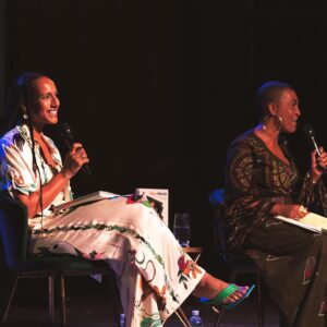 Afua Hirsch Instagram - Today is the day!

#DecolonisingMyBody is published 🚀

I honestly can’t think of a better way to bring this book into the world than with the magnificent, regal (literally) @adjoa.andoh 

Your response to the book has blown me away, thank you to everyone who came to see us at @earthackney - there were priests and priestesses, movie stars and writers, students, mothers, daughters, friends and teachers, healers and dreamers in the audience. 

My incredible editor Marianne Tatepo (the beauty in orange) who played a pivotal role in turning my internal obsession into a book)

And a whole Adjoa Andoh telling me that the younger her needed my work. I am beyond grateful 💫

Get your copy now!!! 
#DMB
#books 
#bookstagram 
#knowyourhistory