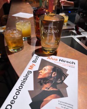 Afua Hirsch Instagram - This book is an offering 💫

Thank you to everyone who made it happen… it was necessary for me and I hope it will be for you 

So many people I love and admire surrounded me last night to bring it into the world, I’m beyond grateful 🖤

#DecolonisingMyBody
#DMB

Published by @squarepegbooks
@vintagebooks @penguinukbooks 
Cover photo @thehenrygill 
Cover MUA @lucindaworth_makeup 
Hair @charlottemensah 
Styling @melwilkinson1 

Launch @theafricacentre 

Dress @sikadesigns 
Earrings @yaayaalondon @wearepruk 
Hair @newnewnatural 

DJ @djrorz 🎶
Live sax @saxnstrings 🎷

Drinks gifted generously by @equianorum 
@therumambassador 🙏🏽🍹

NEW BOOK!
#book 
#bookstagram