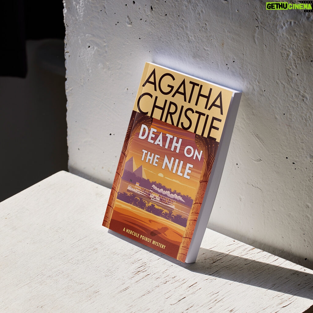 Agatha Christie Instagram - The Christie classic, Death on the Nile, is the second in the Poirot series to get a makeover in the US. How gorgeous is this new cover? Out now. 🎨 @stephenmillership #AgathaChristie #DeathOnTheNile #HerculePoirot #Poirot #StephenMillership #BeautifulBooks