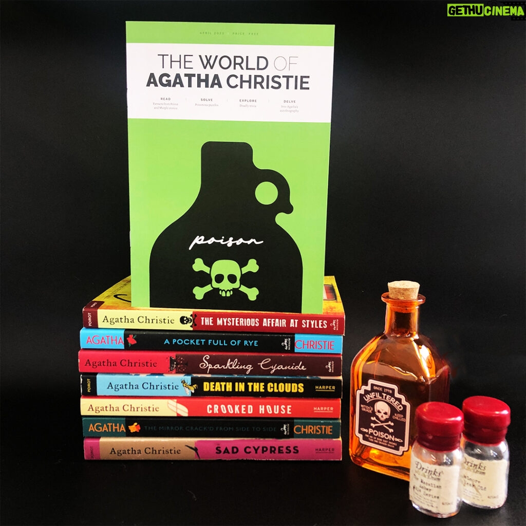 Agatha Christie Instagram - ☠️ Unscramble these Aga-grams to reveal seven items used in the Christie canon to poison an unsuspecting victim. Play now (link in bio) #AgathaChristie #Poison #Agagrams #Anagrams #QuizTime #Trivia #ChristieTrivia #QueenOfCrime