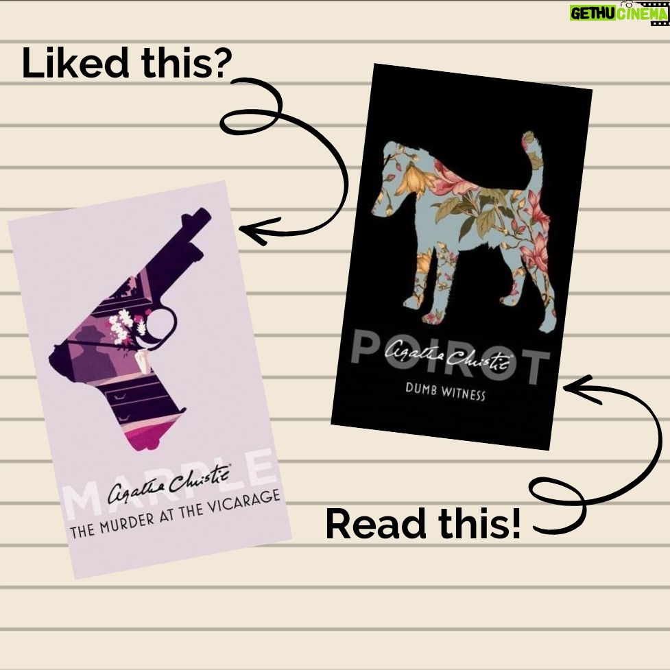 Agatha Christie Instagram - If you enjoyed our Read Christie pick this month we think you would also love Dumb Witness. Emily wrote to Hercule Poirot as she feared someone in her family was trying to kill her, but by the time the letter reached the detective, Emily was dead... 📚 Have you read either of these stories? #AgathaChristie #TheMurderAtTheVicarage #DumbWitness #HerculePoirot #MissMarple #QueenOfCrime #MurderMysteryBooks #CrimeFiction #ClassicCrime