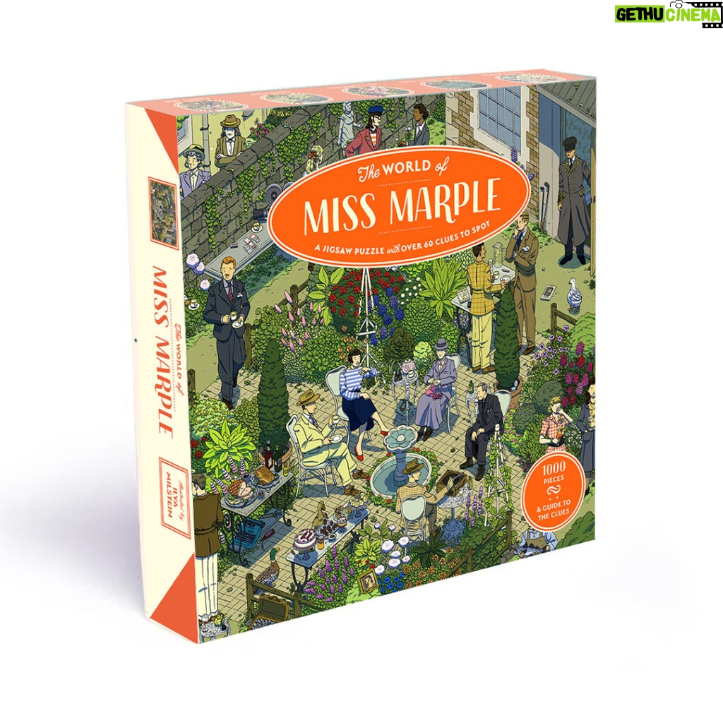 Agatha Christie Instagram - Did you see the news? 👀 The World of Miss Marple jigsaw is coming to stores this June and is available to pre-order now. Who's excited to get their copy? Pre-order via the links in our bio #AgathaChristie #MissMarple #TheWorldOfMissMarple #JigsawPuzzle #1000PiecePuzzle