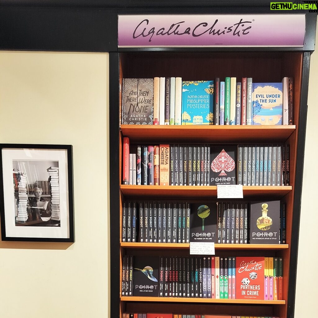 Agatha Christie Instagram - 🔎 A trip to Cambridge wouldn't be complete without exploring the fantastic selection of Agatha Christie books at @waterstonescambridge! #AgathaChristie #Waterstones #Cambridge #VisitCambridge #AgathaChristieBooks #Bookshelves #BookShopping #Bookshops #CambridgeWaterstones
