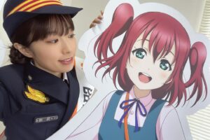 Ai Furihata Instagram - 『JR東海✕ラブライブ！サンシャイン!!沼津ゲキ推しキャンペーン』
ラブライブ！サンシャイン‼︎ Aqoursから
黒澤姉妹でJR沼津駅一日駅長を務めました🚃✨

足跡残してきたから
みてみてねっっ